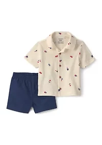 Baby Boys Shirt and Shorts Set