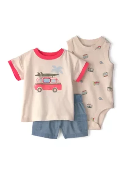 Baby Boys 3 Piece Shorts Set