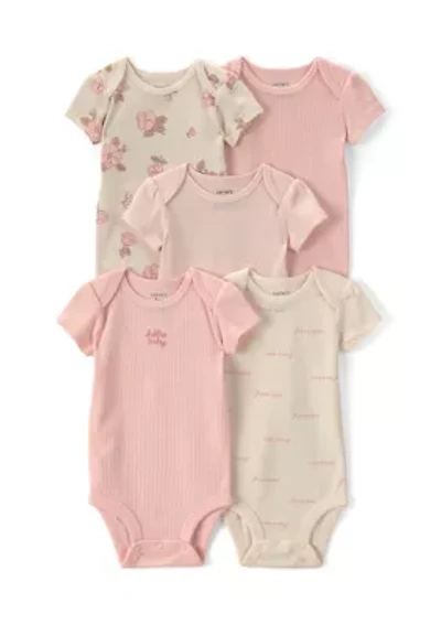 Baby Girls Bodysuits Set - Pack of 5