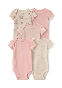 Baby Girls Bodysuits Set - Pack of 5
