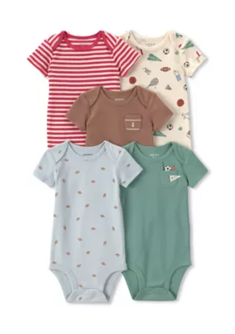 Baby Boys One-Piece Bodysuit - 5 Pack