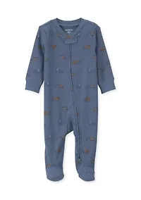 Baby Boys Textured Snap Closure One-Piece  Pajama
