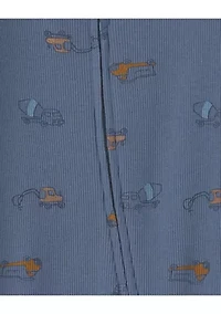 Baby Boys Textured Snap Closure One-Piece  Pajama