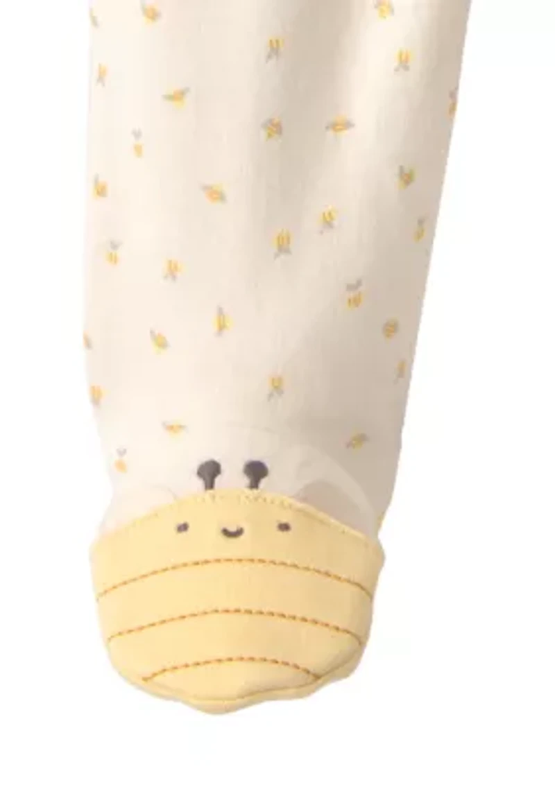 Baby Girls Bee Print Onesie