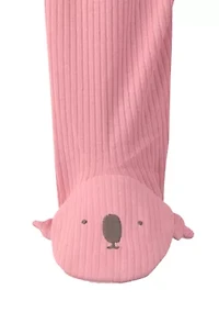 Baby Girls Textured Koala One-Piece  Pajama
