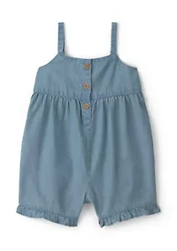 Baby Girls Button Front Romper