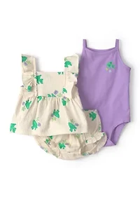 Baby Girls 3 Piece Outfit Set