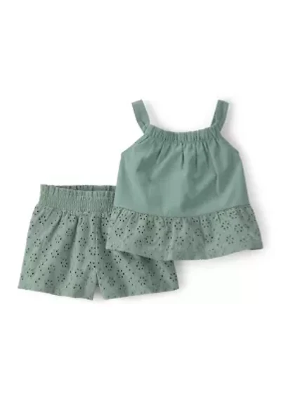 Baby Girls Ruffle Top and Shorts Set