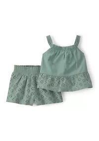 Baby Girls Ruffle Top and Shorts Set