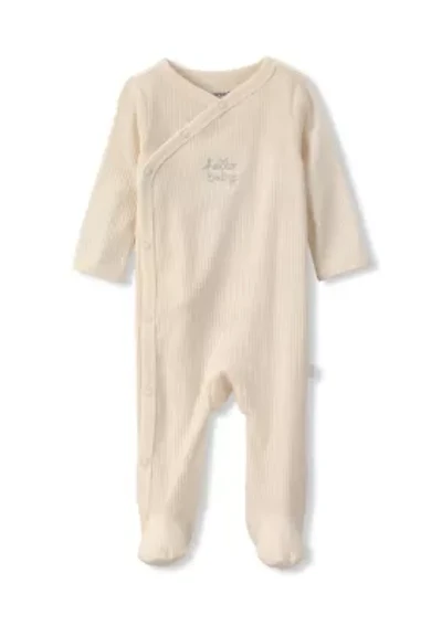 Babys Textured Snap Closure One-Piece Pajama