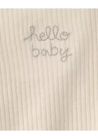 Babys Textured Snap Closure One-Piece Pajama