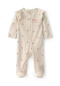 Baby Girls Textured Print Bodysuit
