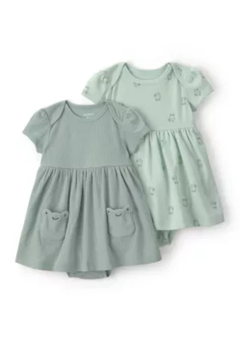 Baby Girls Frog Dress 2 Pack