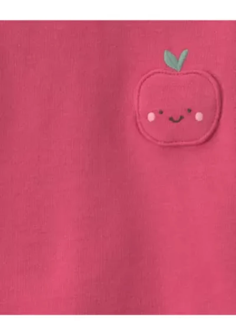 Baby Girls Apple Print Shirt and Leggings Set