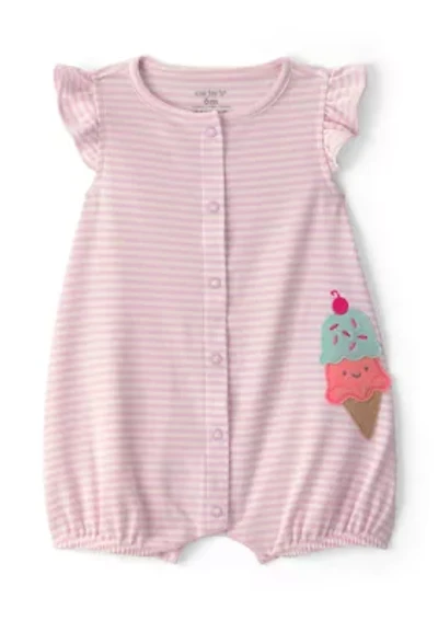 Baby Girls Striped Romper