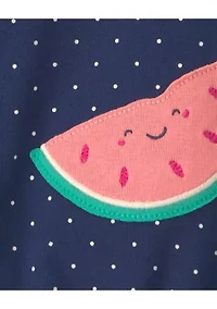 Baby Girls Watermelon Polka Dot Romper