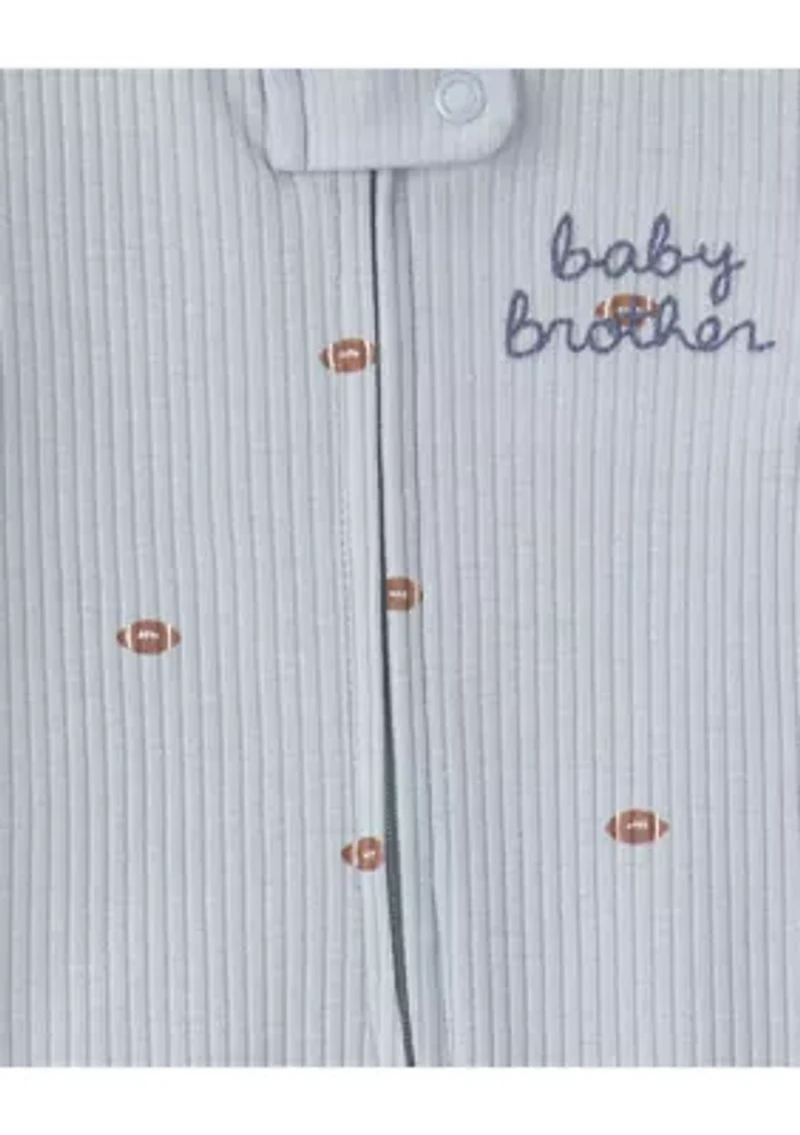 Baby Boys Textured Snap One-Piece  Pajama