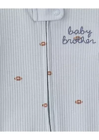 Baby Boys Textured Snap One-Piece  Pajama