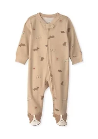 Baby Boys Textured Snap Closure One-Piece  Pajama