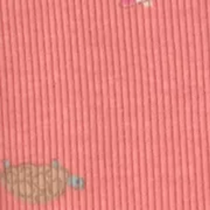 Baby Girls Textured Snap One-Piece Pajama