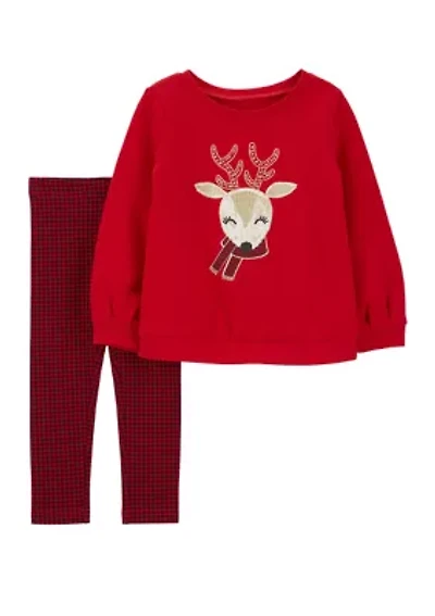 Toddler Girls Festive Deer Set