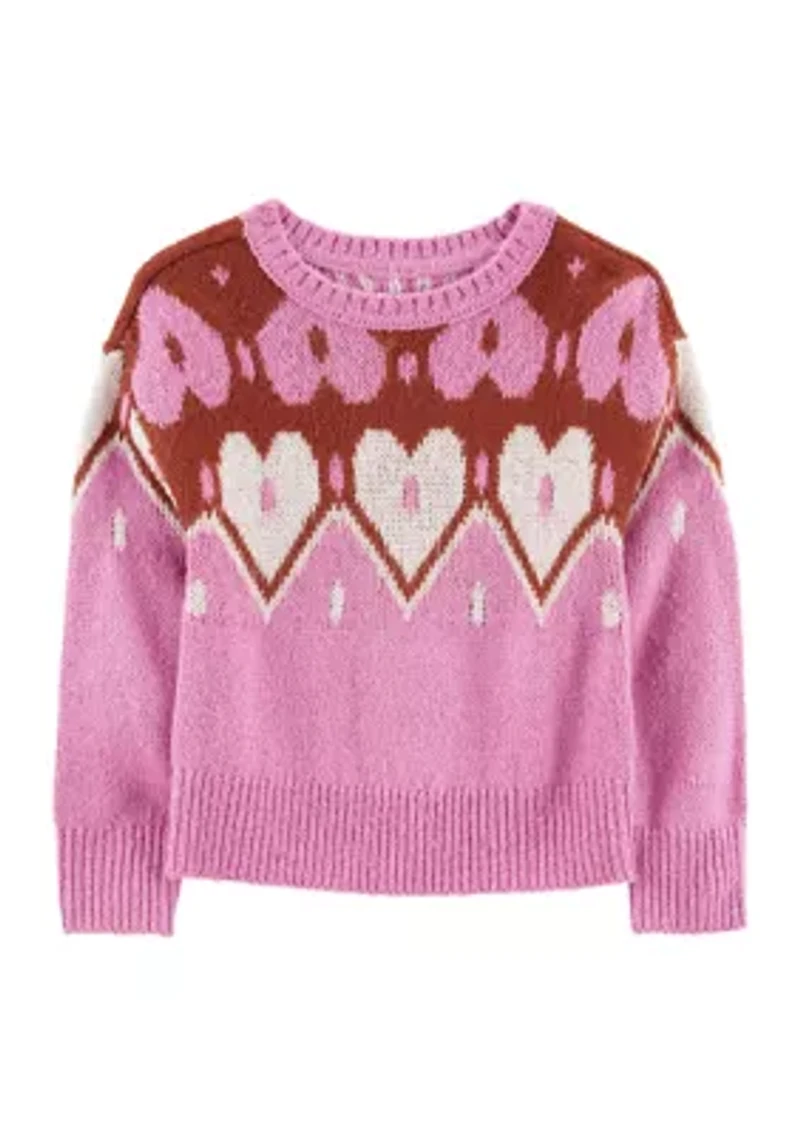 Toddler Girls Fair Isle Sweater