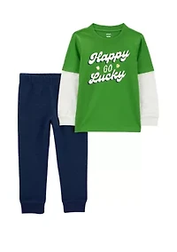 Toddler Boys St. Patty's T-Shirt and Pants Set