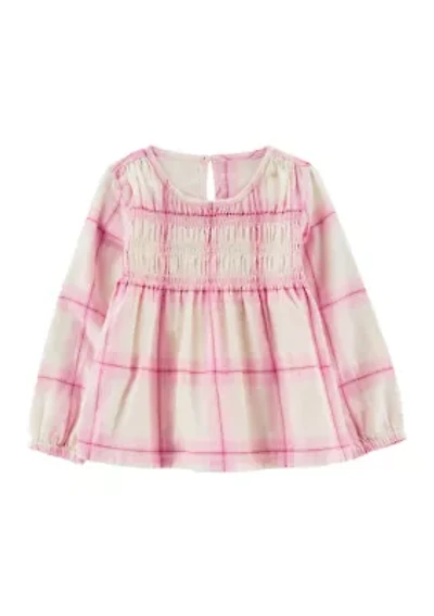 Toddler Girls Plaid Top