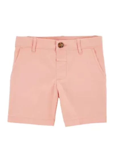 Toddler Boys Solid Twill Shorts