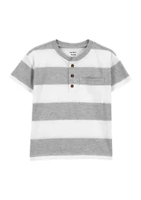 Baby Boys Striped Henley Shirt