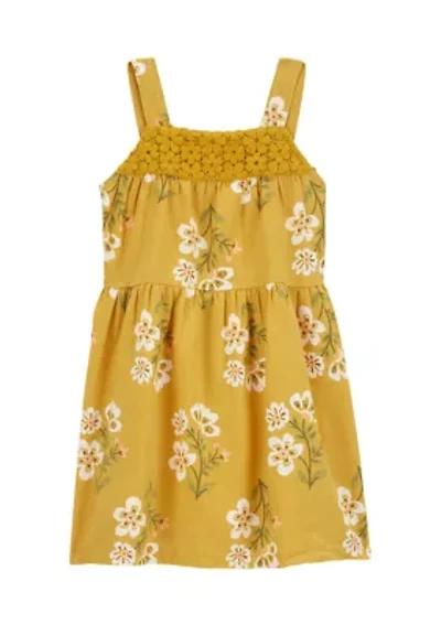 Toddler Girls Crochet Floral Dress
