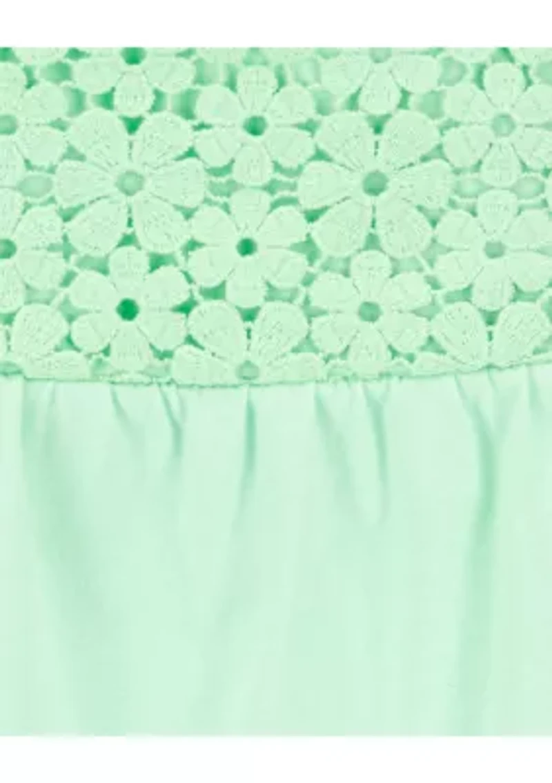 Toddler Girls Sleeveless Crochet Tank Top