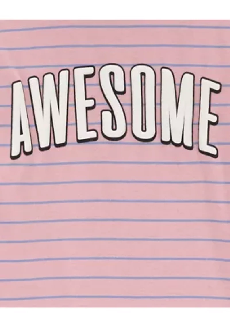 Toddler Boys Awesome Short Sleeve Graphic T-Shirt
