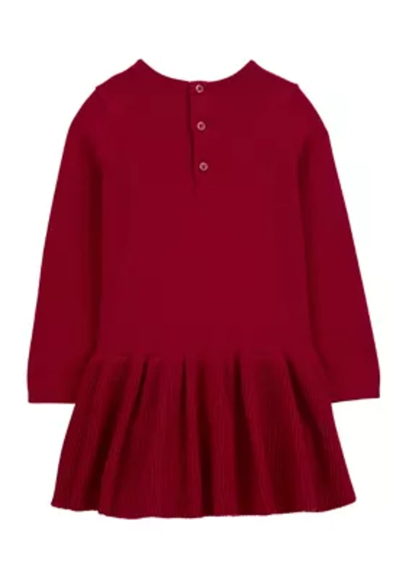 Toddler Girls Cable Knit Sweater Dress