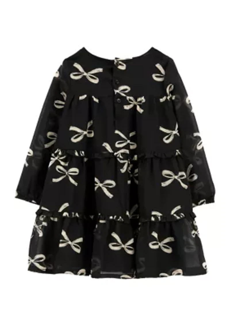 Toddler Girls Printed Woven Chiffon Dress