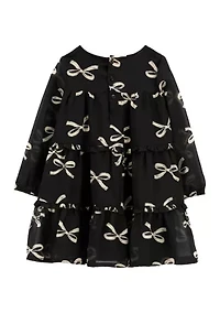Toddler Girls Printed Woven Chiffon Dress