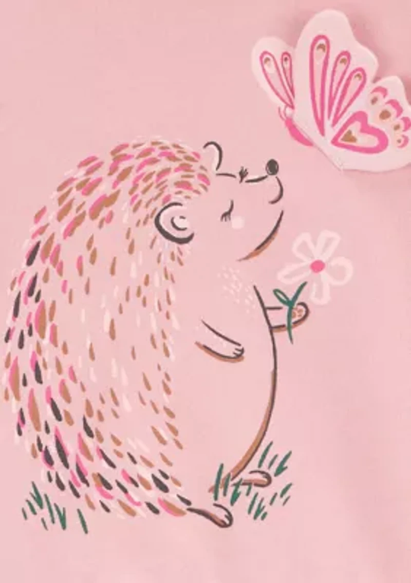 Toddler Girls Hedgehog Graphic Sweatshirt