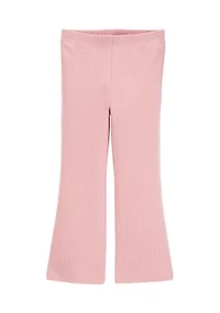 Toddler Girls Ribbed Knit Flare Pants