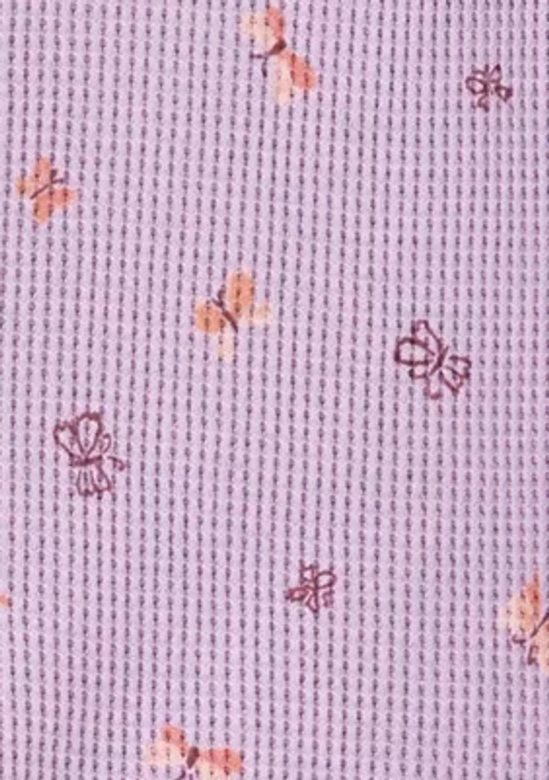Toddler Girls Butterfly Printed Footie Pajamas