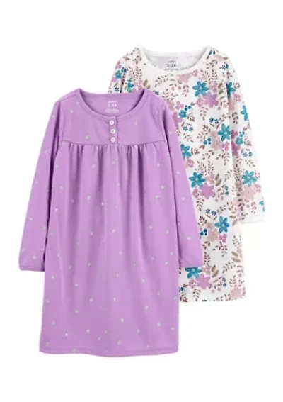 Toddler Girls Nightgown Set - 2 Pack