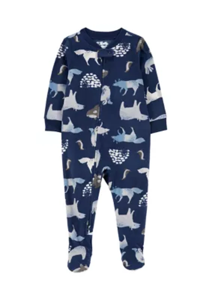 Baby Boys Printed Footie Pajamas