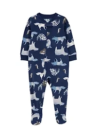 Baby Boys Printed Footie Pajamas