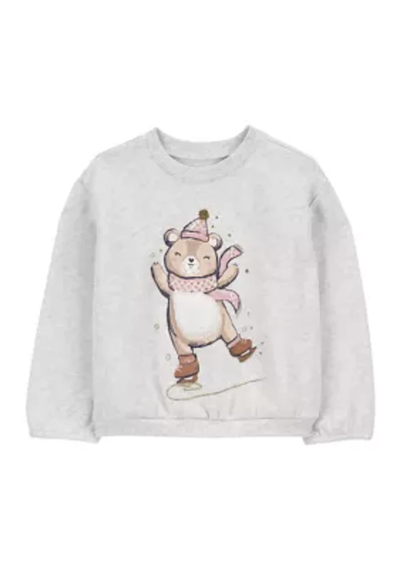 Toddler Girls Fleece Graphic Sweatshirt