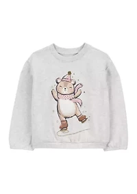 Toddler Girls Fleece Graphic Sweatshirt