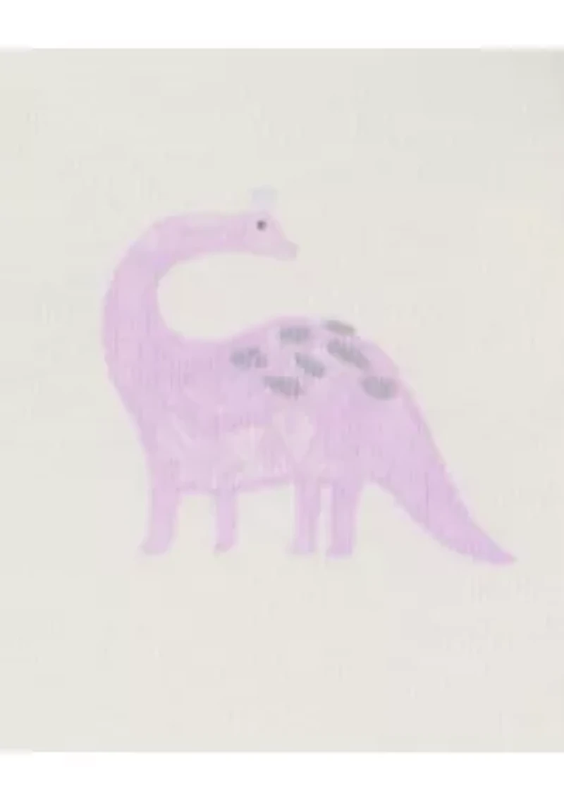 Toddler Girls Dinosaur Printed 4 Piece Pajama Set