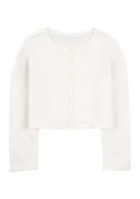 Toddler Girls Button-Front Cardigan