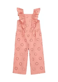Toddler Girls Eyelet Jumpsuit