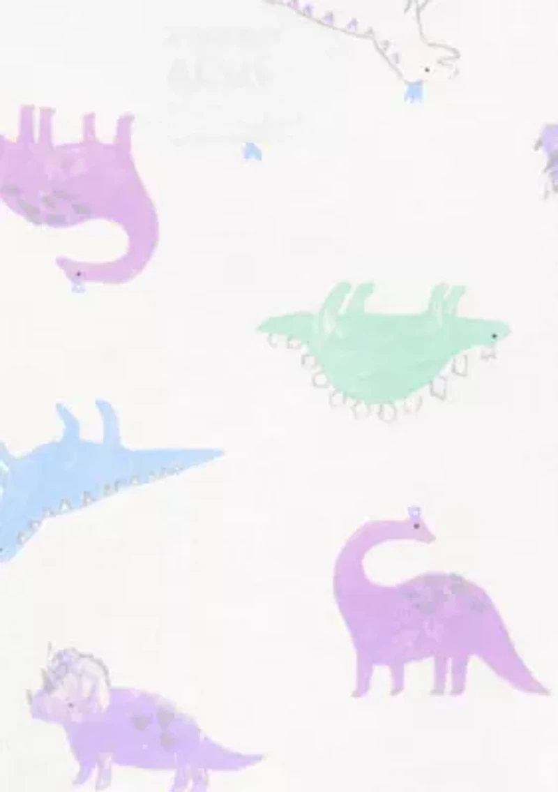 Toddler Girls Short Sleeve Dinosaur Print Dress