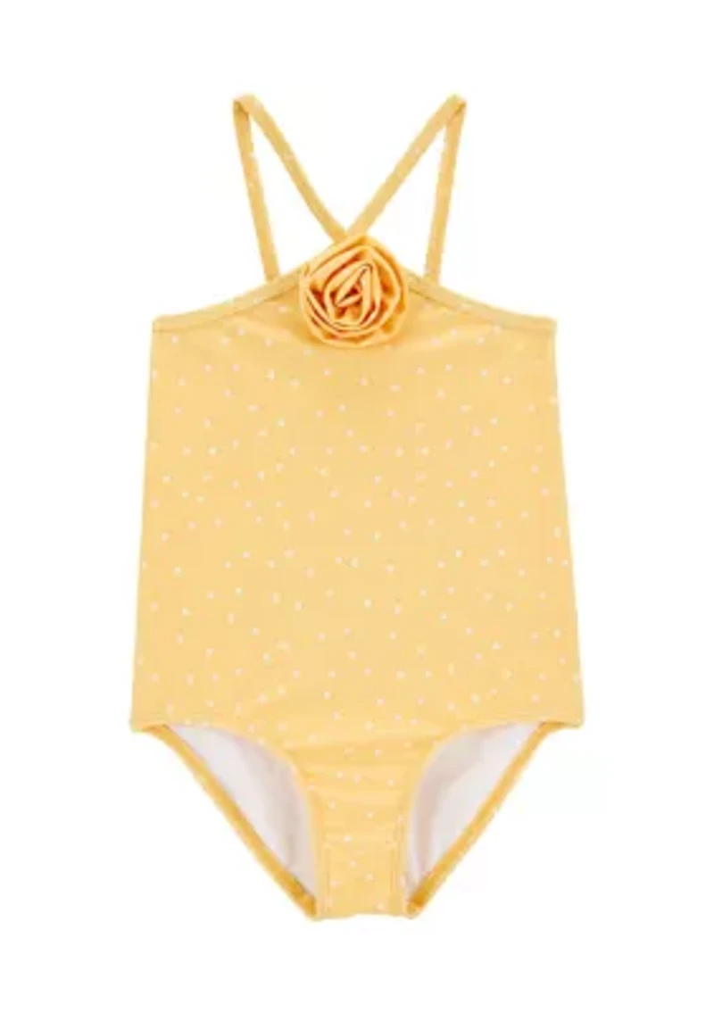 Toddler Girls UPF 50+ One Piece Swimsuit
