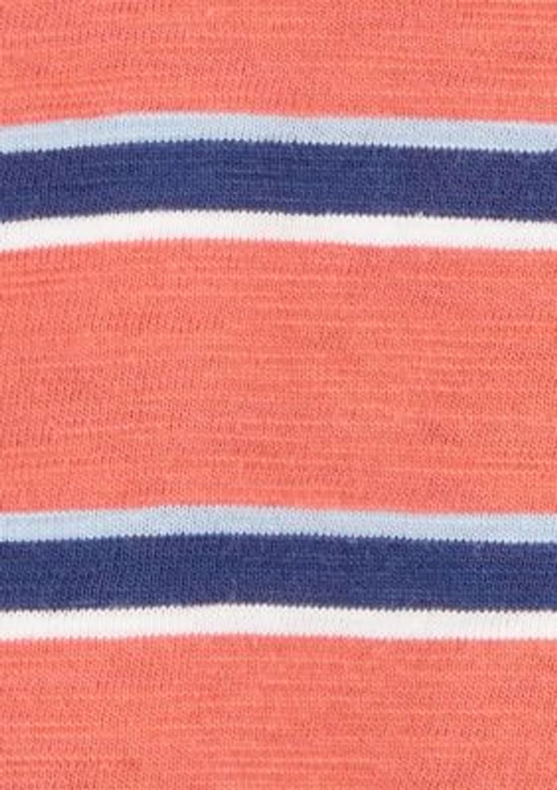 Toddler Boys Short Sleeve Striped Henley Shirt
